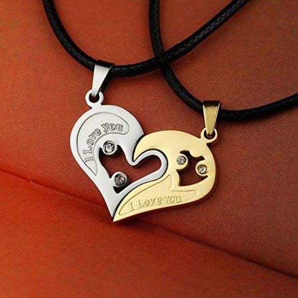 Long tiantian 4Pcs Couple Necklace Bracelet Set Matching Bracelets for C… - Picture 3 of 5